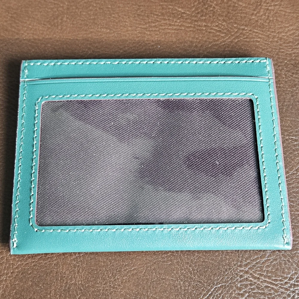 COACH DISNEY Slim ID Card Case w/ Mickey & Minnie Holiday Theme - Picture 3 of 5